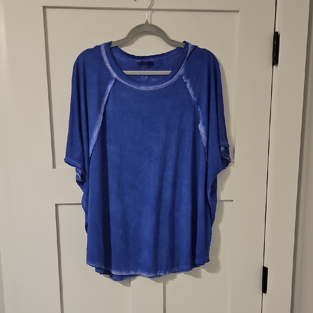Zenana Outfitters Blue Relaxed Short Sleeve T-Shirt